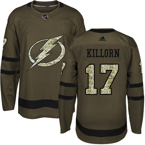 Adidas Lightning #17 Alex Killorn Green Salute to Service Stitched NHL Jersey